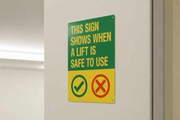 This Sign Shows When a Lift Is Safe to Use