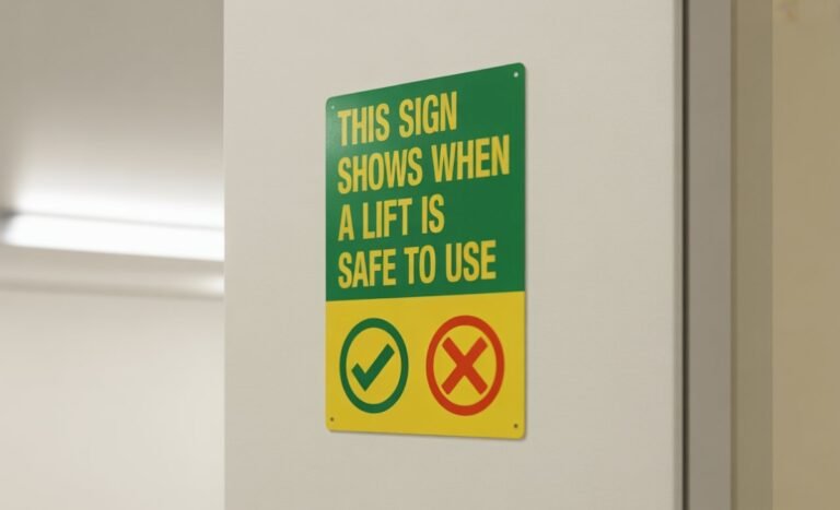 This Sign Shows When a Lift Is Safe to Use